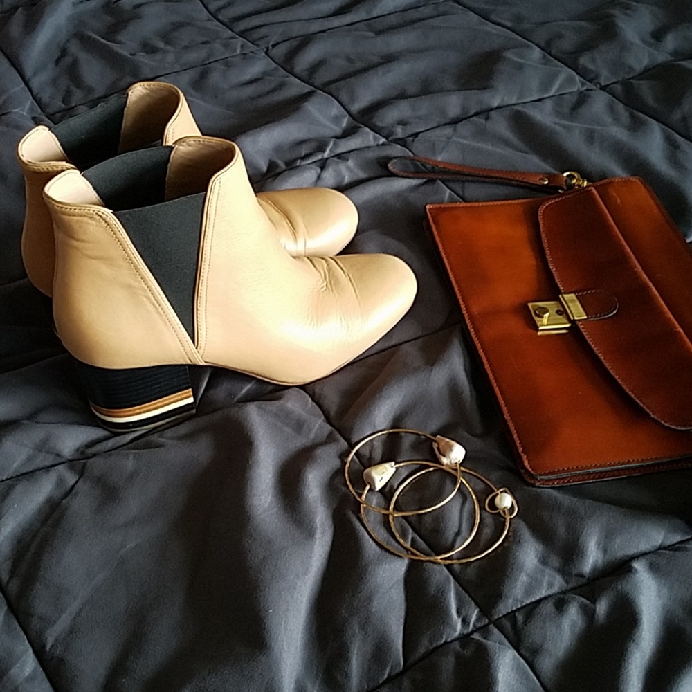 Diane Von Furstenberg Tan Booties